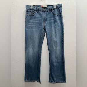 Boy’s Levi’s 527, Bootcut, Medium Blue Denim Jeans, Size 12 Husky(32x27)